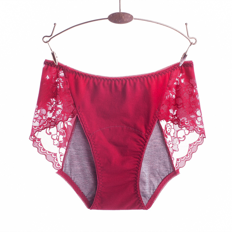 Period Panty Absorbent - 3XL حجم كبير مثير الدانتيل يمتص