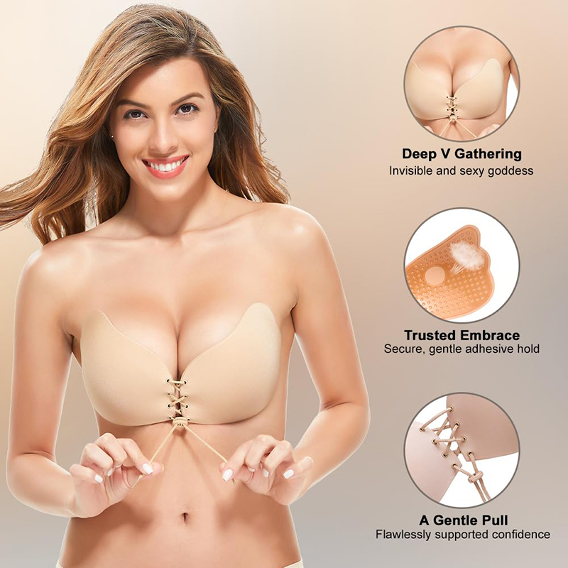 Push Up Bra Padded - 1/2 Pairs النساء الصيف عارية الذراعين