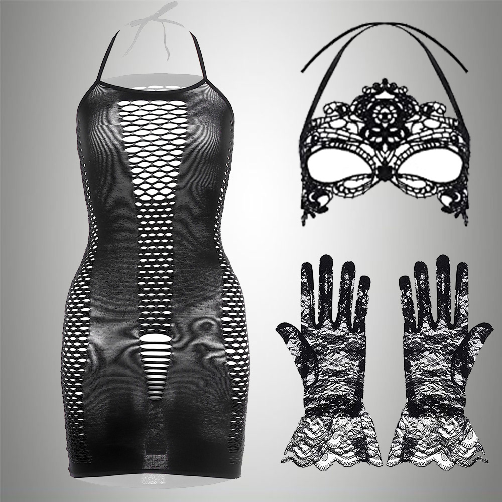 مجموعة ملابس داخلية نسائية ، 3 - مراجعة Bodystocking Fishnet وسعره