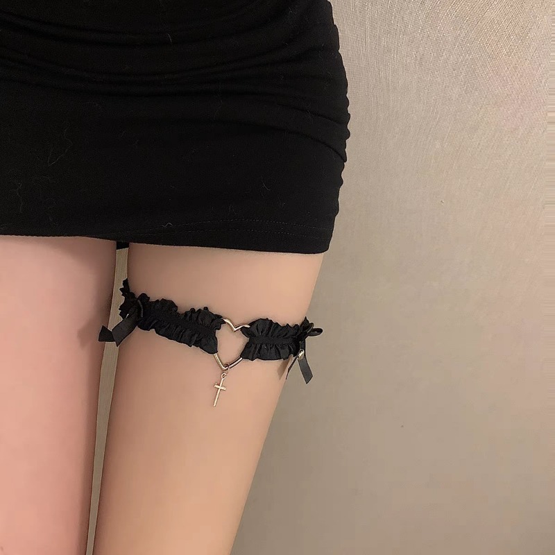 القوطية الدانتيل الرباط حزام ا - مراجعة Garter Belt Set وسعره