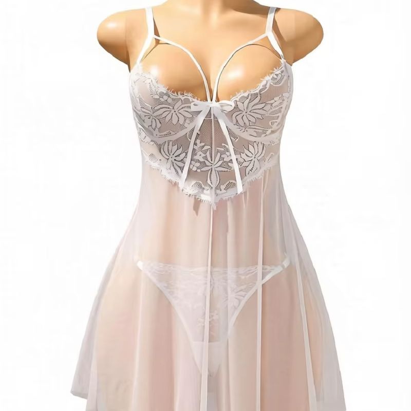 فستان نوم نسائي أبيض من الدانت - مراجعة Babydoll Chemise Night وسعره