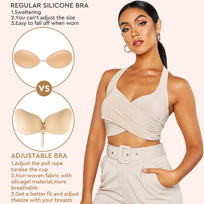 1/2 Pairs النساء الصيف عارية ا - مراجعة Push Up Bra Padded وسعره