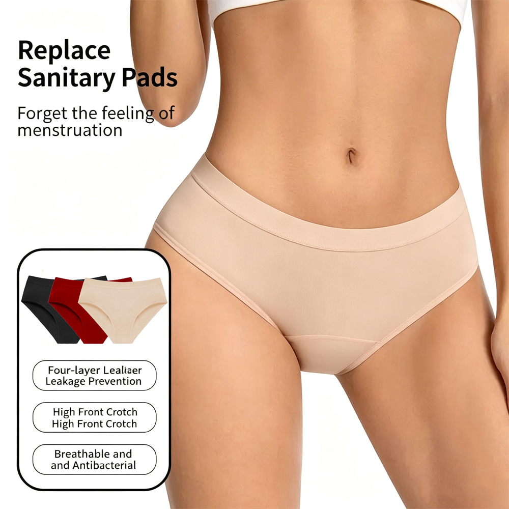 3 قطعة سراويل الحيض الثقيلة ال - مراجعة Period Panty Absorbent وسعره